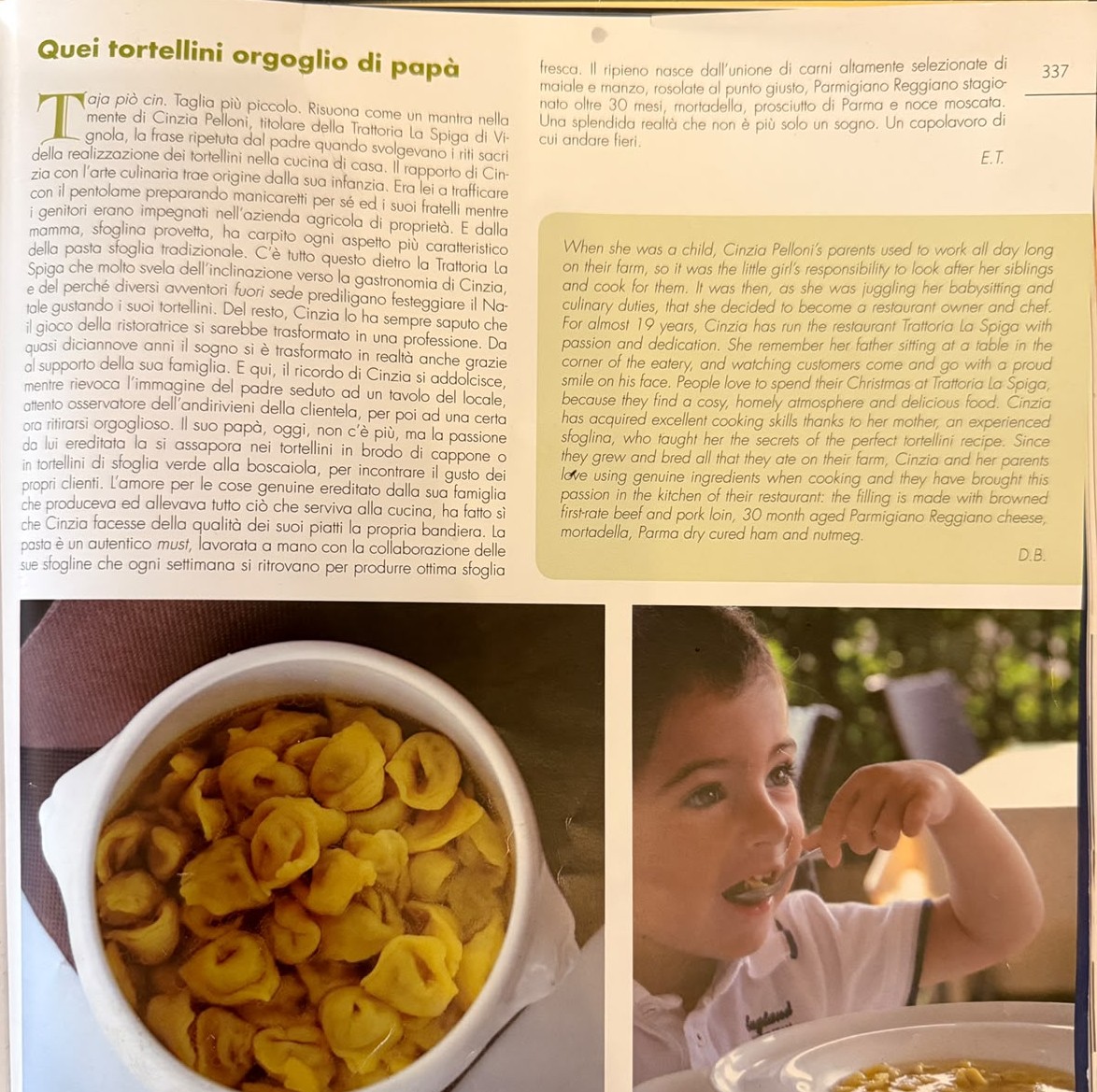 Pubblicazione storica Quei tortellini, orgoglio di papà